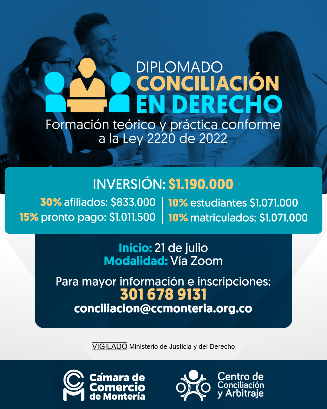 DIPLOMADO EN CONCILIACIÓN EN DERECHO