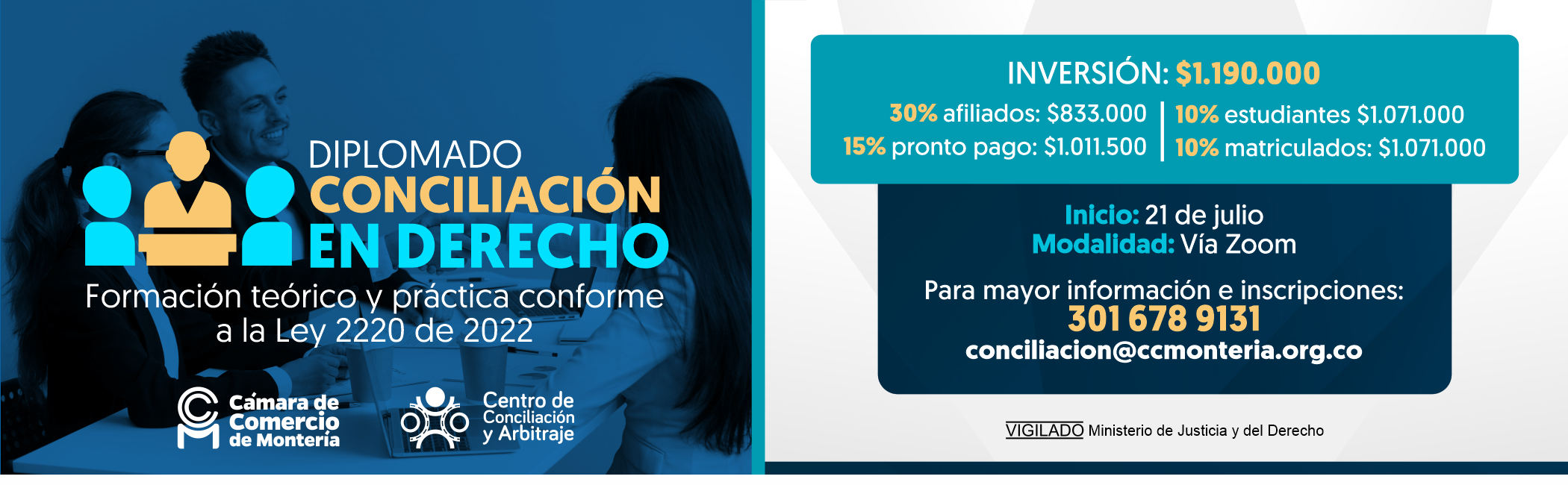 DIPLOMADO EN CONCILIACIÓN EN DERECHO